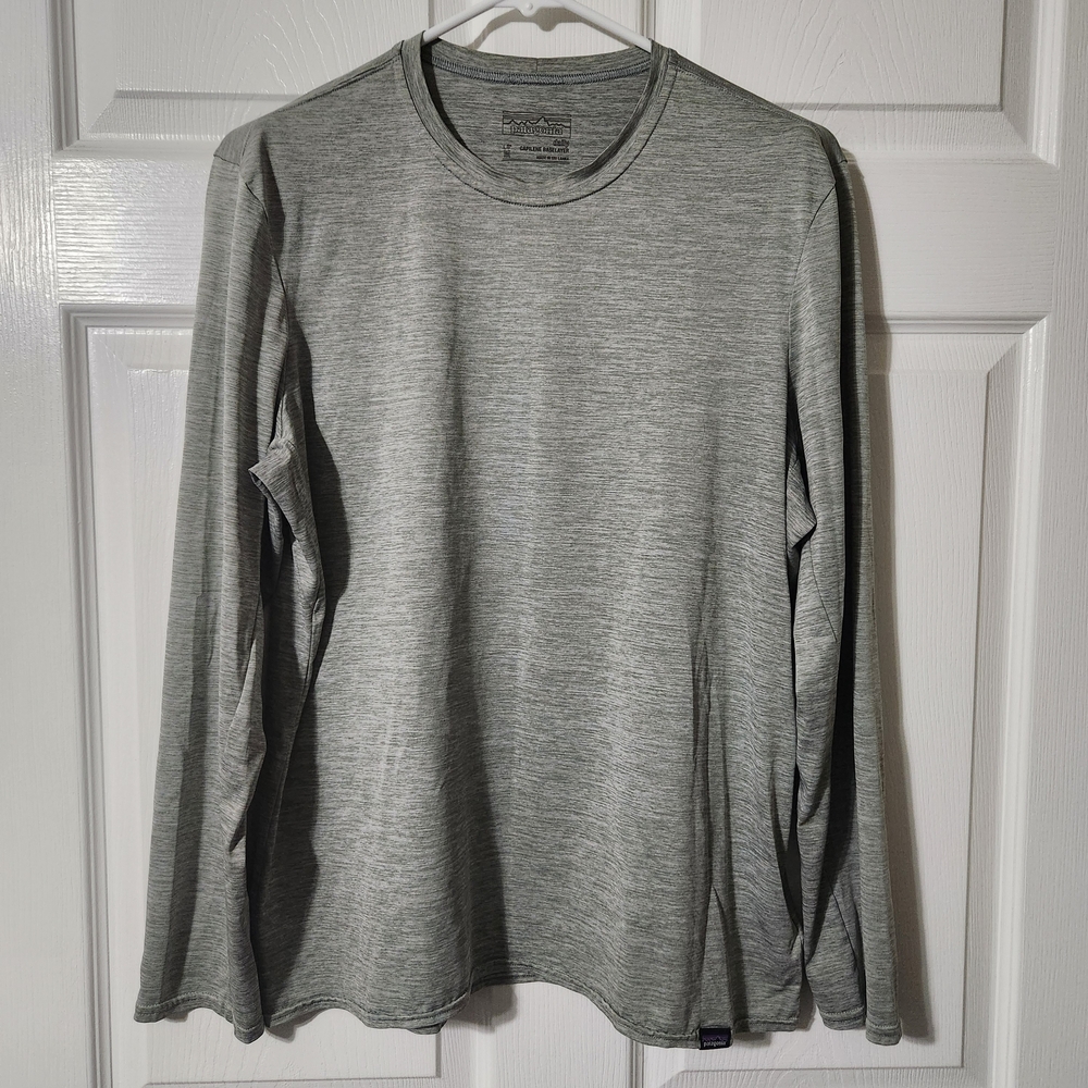 Patagonia Capilene Daily Base Layer Men's Long Sleeve Shirt, Gray, M